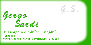 gergo sardi business card